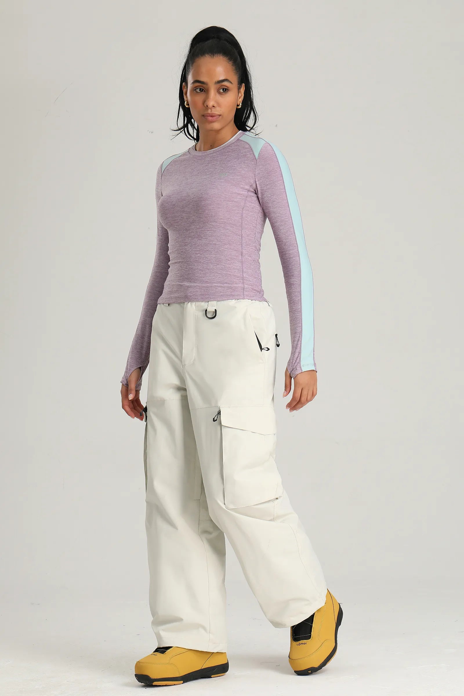 Women's Off White All Mountain Utility Baggy Ski & Snowboard Pants