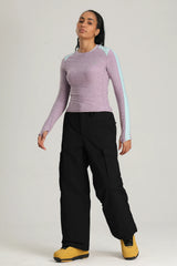 Women's Dark Green All Mountain Utility Baggy Ski & Snowboard Pants