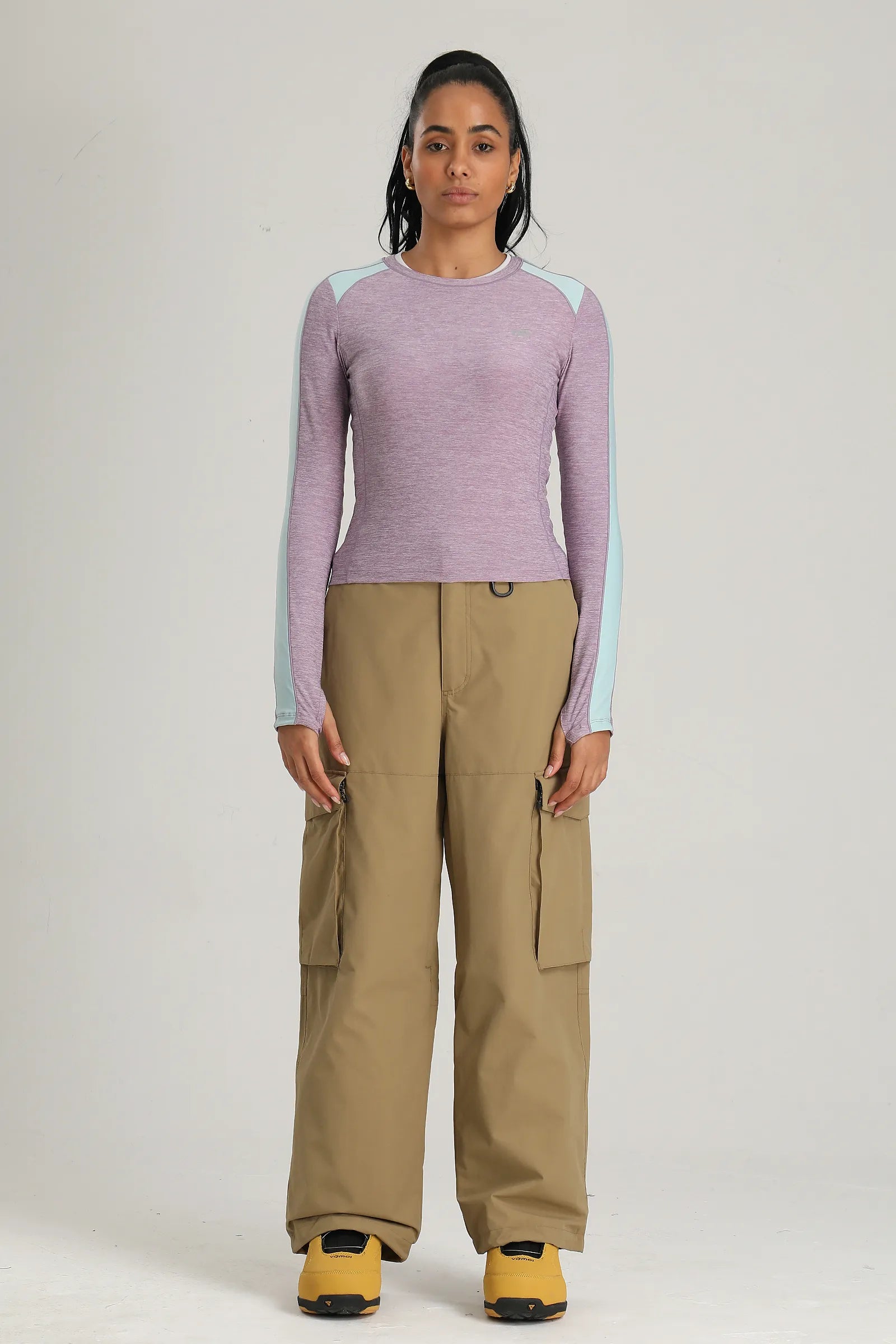 Women's Khaki All Mountain Utility Baggy Ski & Snowboard Pants