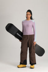 Women's Off White Utility Contrast-Stitch Baggy Snow Pants