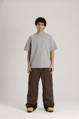 Men's Off White Utility Contrast-Stitch Baggy Snow Pants