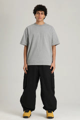 Men's Black Utility Thermal Waterproof Cargo Ski & Snowboard Pants