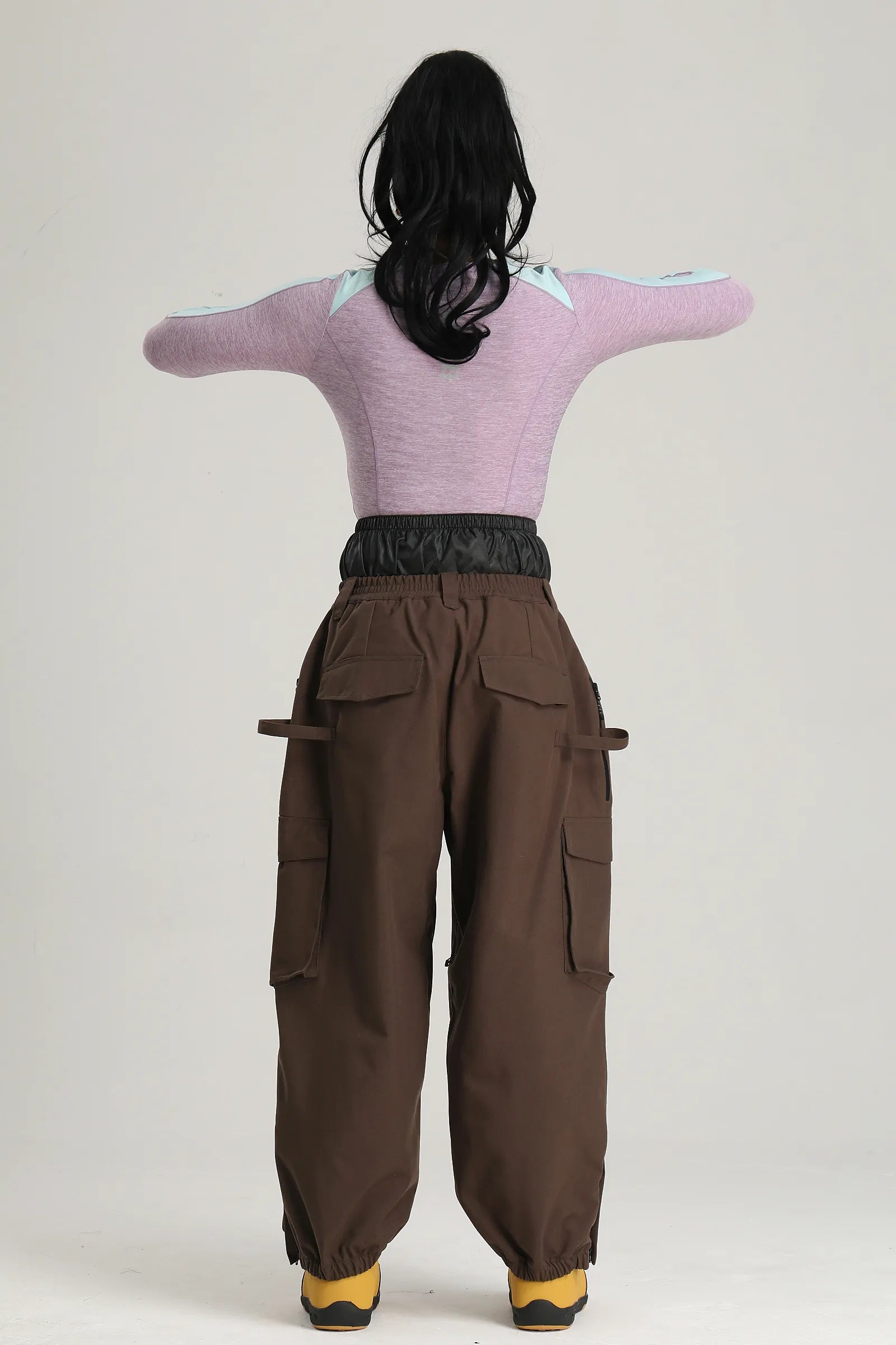 Women's Coffee Utility Thermal Waterproof Cargo Ski & Snowboard Pants