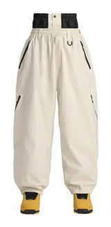 Men's Black Clean Technical Baggy Snow Pants