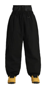 Men's Black Clean Technical Baggy Snow Pants