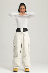 Women's Black Utility Baggy Cargo Snow & Ski Pants