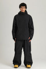 Men's Black Utility Baggy Cargo Snow & Ski Pants
