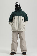 Men's Army Green Waterproof Freestyle Relaxed Fit Snowboard Pants