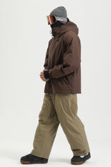 Men's Army Green Waterproof Freestyle Relaxed Fit Snowboard Pants