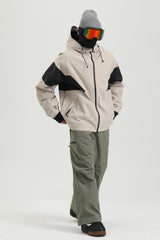 Pantalon de neige baggy en tissu performant bleu profond pour homme