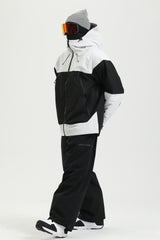 Pantalon de neige baggy en tissu performant bleu profond pour homme