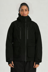 Women's Splatter Printed Two-Tone Technica Insulated Snowboard Jacket