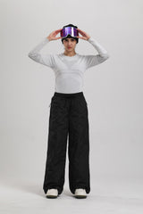 Women's Oatmeal Goose Down Insulated Ski Pants