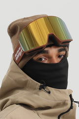 Unisex Yellow Mirror Lens Brown Full Frame Contrast-boosting Wide Peripheral Ski & Snowboard Goggles